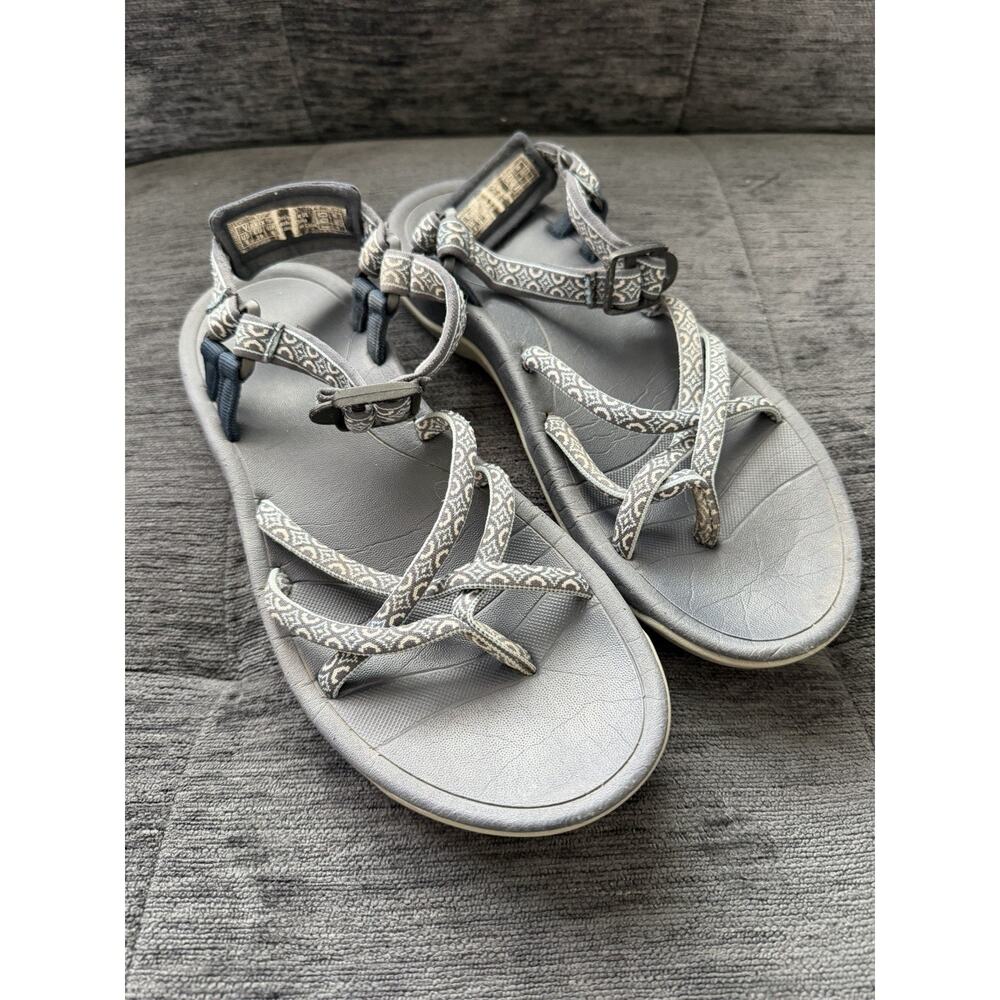 Viakix Strappy Gray Adjustable Walking Sandals Women's Size 8 All Day Comfort